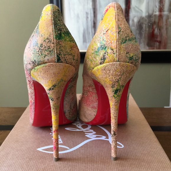 Christian Louboutin So Kate 120 Cork Blooming 37.5 - Picture 2 of 4