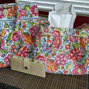 Vera Bradley tote, purse and wallet