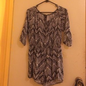 Black and white romper