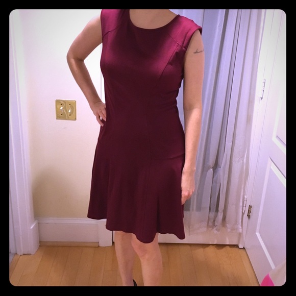 Burgundy work dress