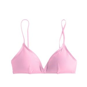 J Crew Brilliant Peony Pink French Bikini Top