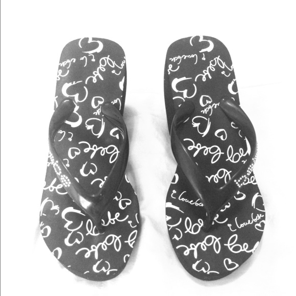 Bebe high heels flip flops, heel flip flops, Bebe