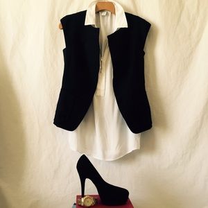 BR Monogram Collection Sleeveless Blazer