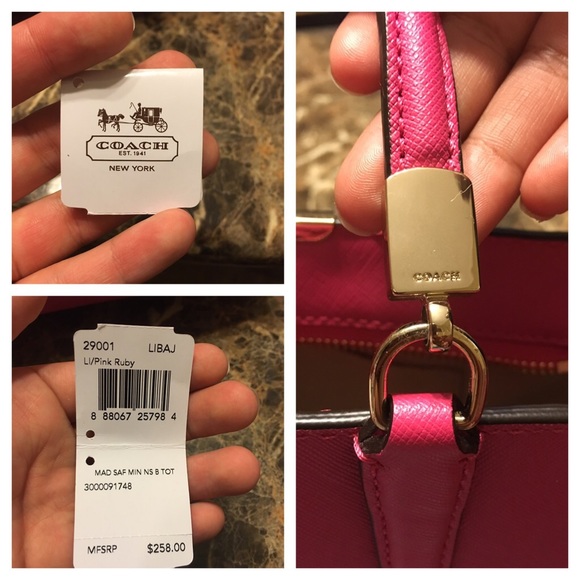 Coach Mini Madison Saffiano Leather NS Tote Bag - Picture 4 of 4