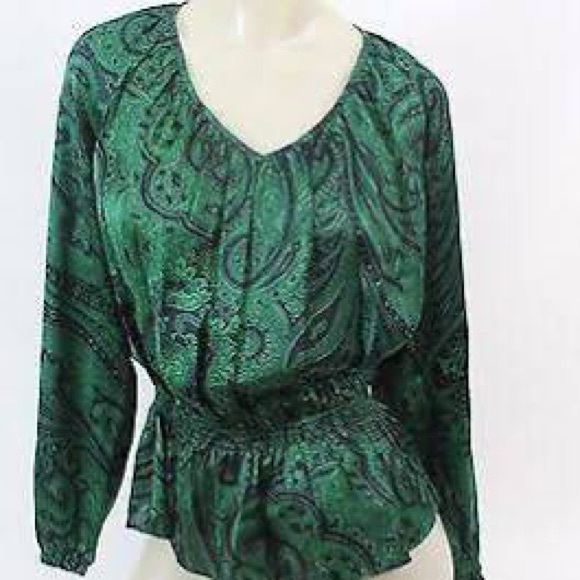 MICHAEL Michael Kors Tops - MICHAEL Michael Kors Paisley Peplum Blouse szM