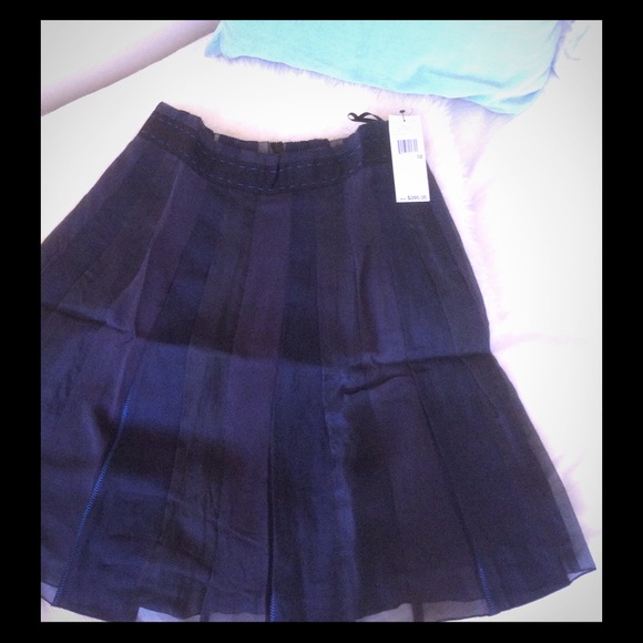 DKNY navy pleated skirt