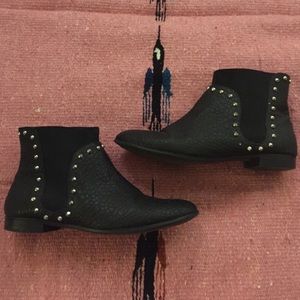 Zara Trafaluc studded black ankle boots