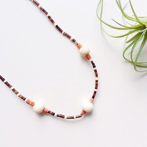 Brown Heishi Shell Necklace