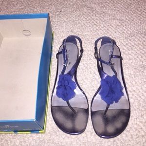 Navy flower sandals size 11 from Payless