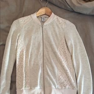 American Rag light gray zip up hoodie