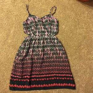 Pink/Blue Patterned Mini Dress American Eagle