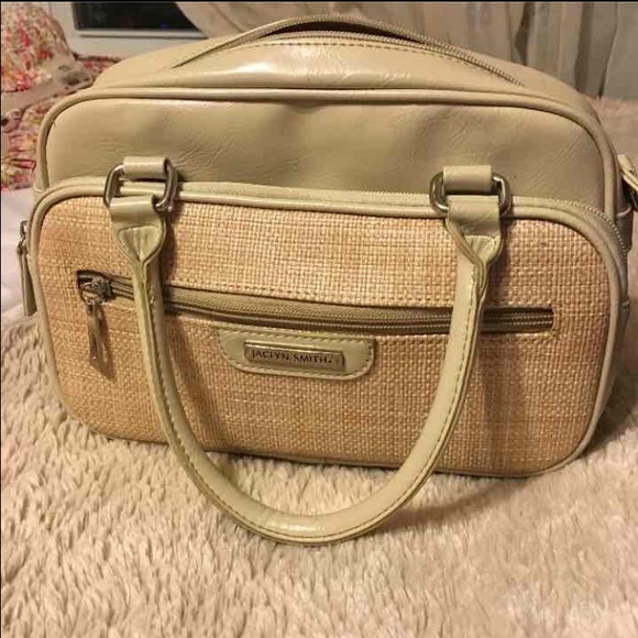 Beige Jaclyn smith over the shoulder purse