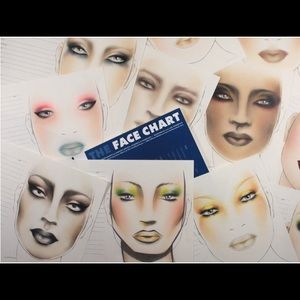 3x Dustin Hunter makeup face chart template