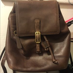 Vintage Coach brown leather legacy backpack
