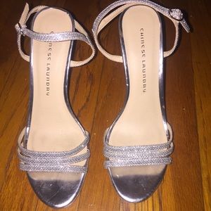 Beautiful silver dressy sandals
