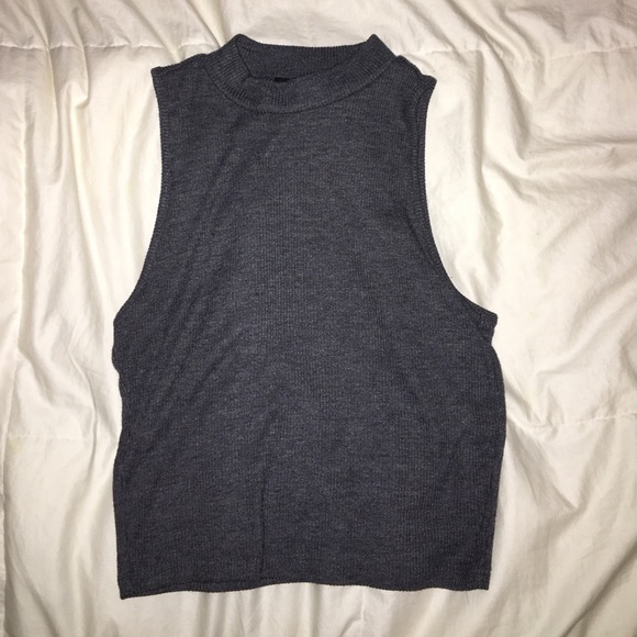 Gray Crop Top