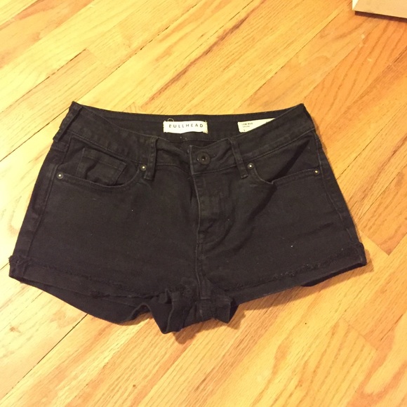 black shorts