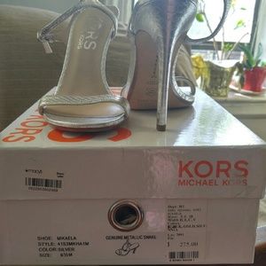 Mikaela Michael Kors Silver Strappy heels