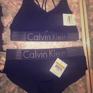 NWT Calvin Klein bralette and hipster set
