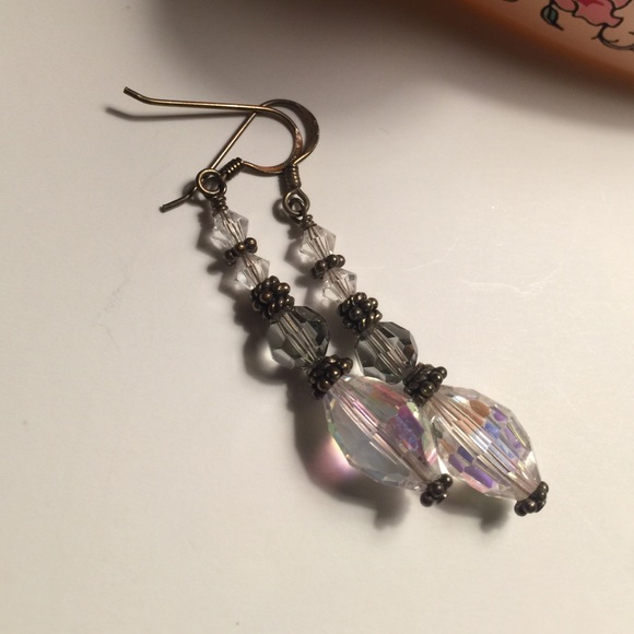 One of a kind sterling silver gemstone earrings - Picture 2 of 3