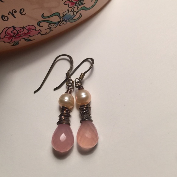 One of a kind sterling silver gemstone earrings - Picture 3 of 3