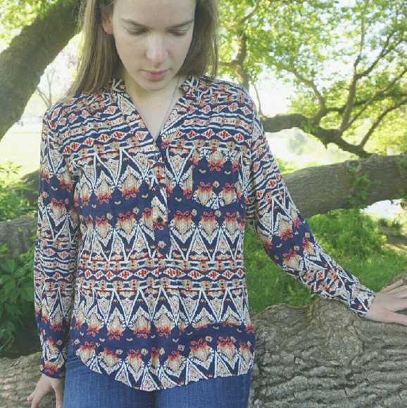 Printed Long-Sleeved Pattern Market& Spruce Shirt - Picture 1 of 4