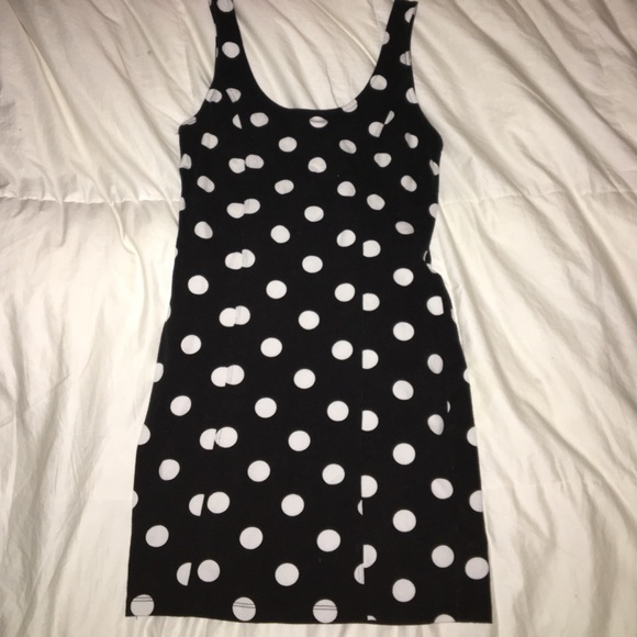 Polka dot body con dress