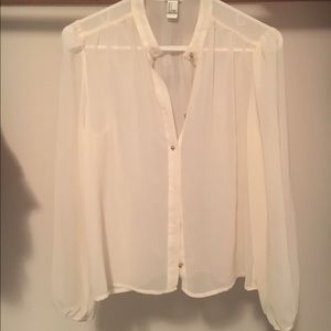 Cream Chiffon Blouse