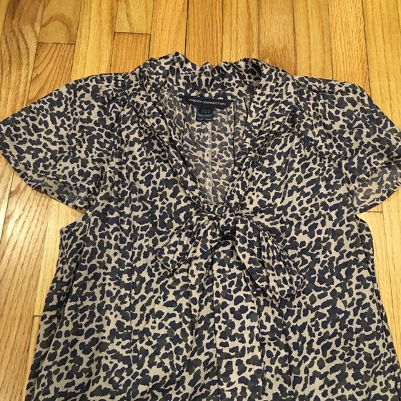 French connection leopard print top - Picture 2 of 4