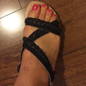 G by GUESS black strappy sandals