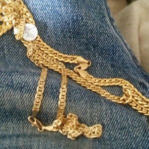 14k 18k gold plated chain and bracelet