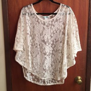 Maurice's Lace Poncho/blouse