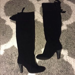 Black knee high boots