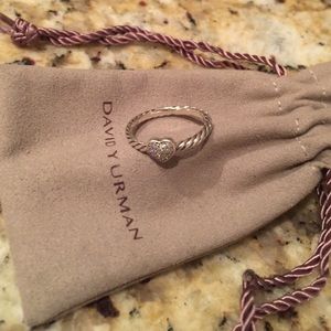 David Yurman stackable heart ring