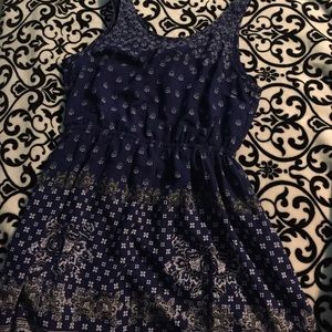 Casual Blue Designed Dress