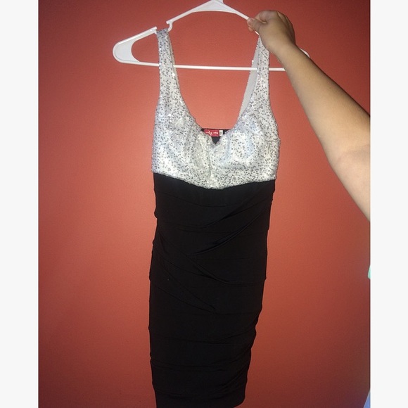 Sequin and black dress
