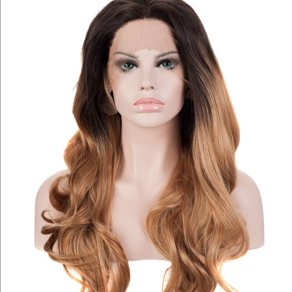 22inch lace frontal wig ombré color body wave