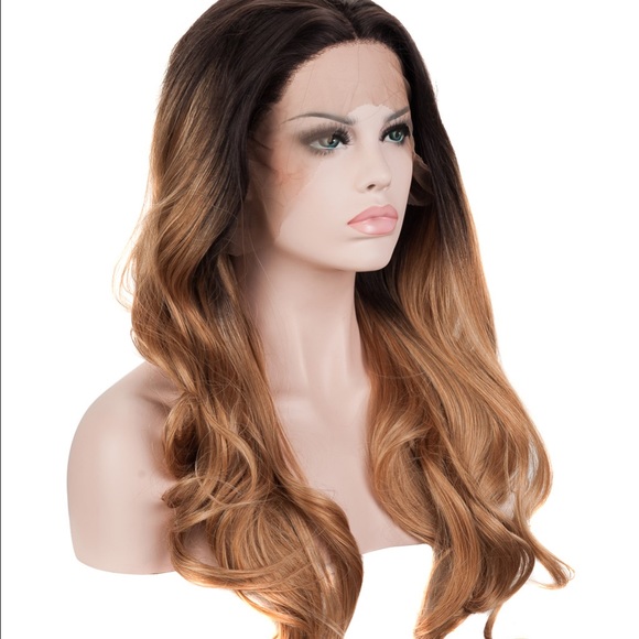 22inch lace frontal wig ombré color body wave main image 4