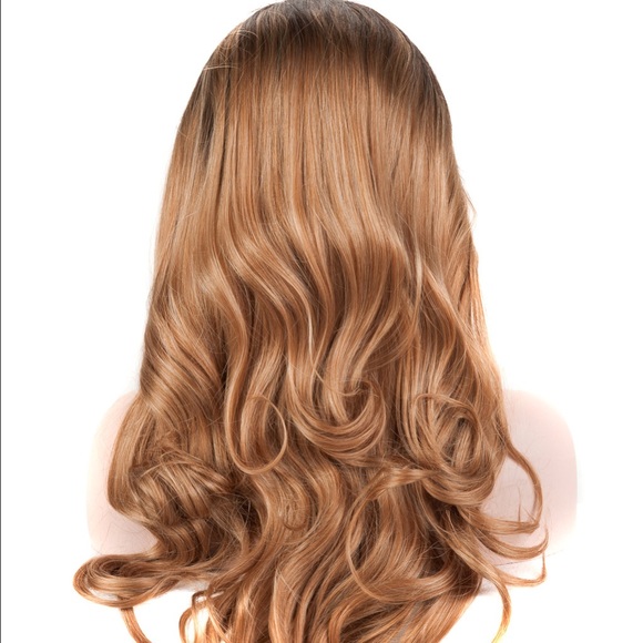 22inch lace frontal wig ombré color body wave
