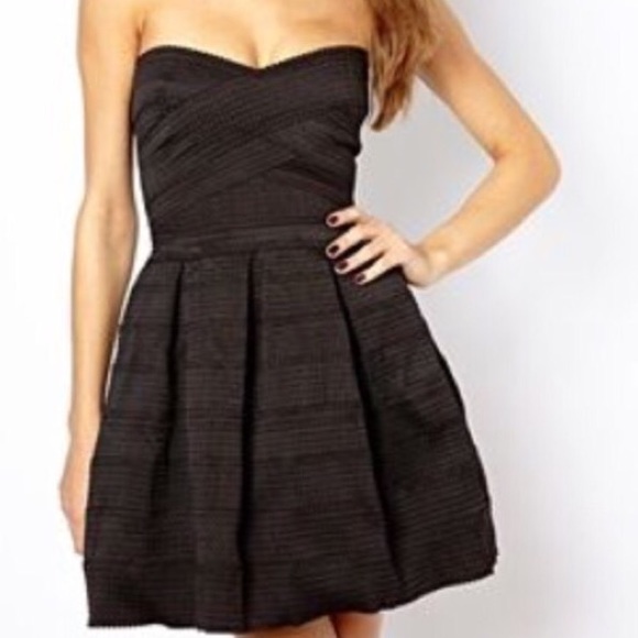 NWOT Asos River Island Textured Blk Dress