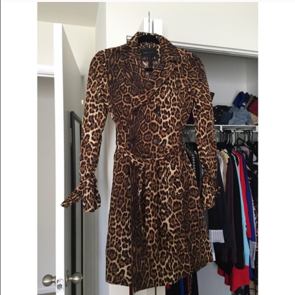 bcbg leopard coat