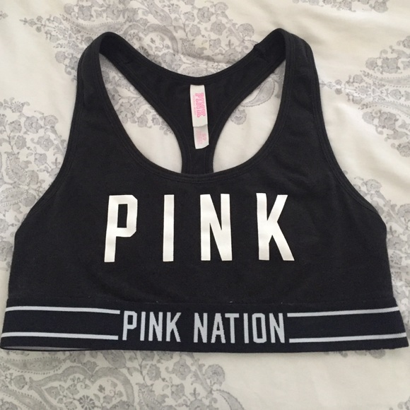 Pink sports bra