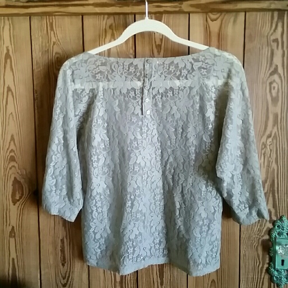 Taupe colored lace top