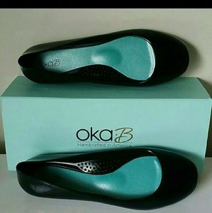 Oka B Black Flats