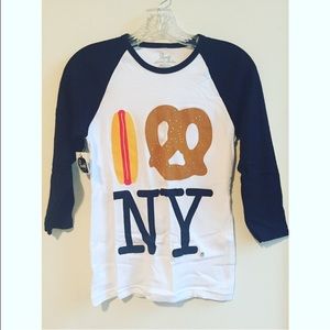 Adorable "I (heart) NY" baseball tee shirt t-shirt