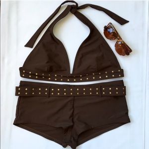 Boy shorts bathing suit