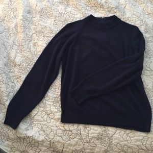 Navy blue turtleneck sweater