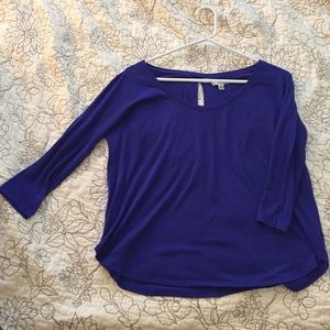 Purple/blue quarter sleeve shirt
