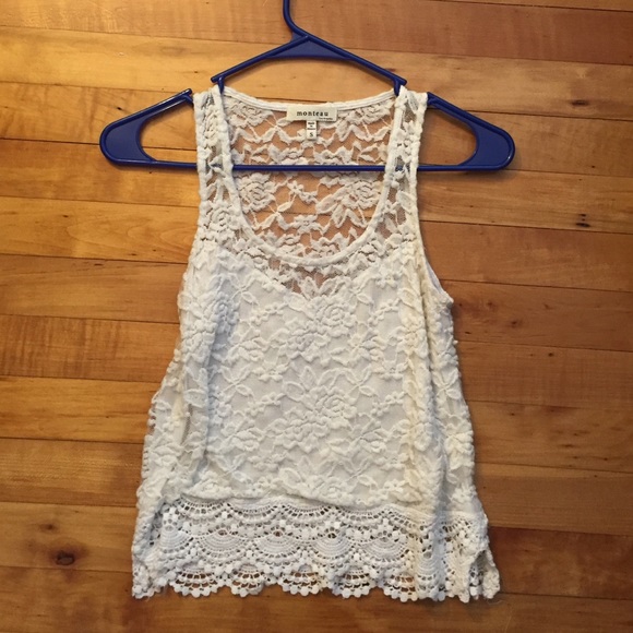 White lace tank top