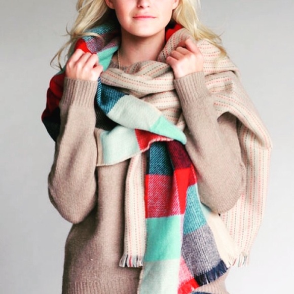 Accessories - Katie Double Sided Blanket Scarf